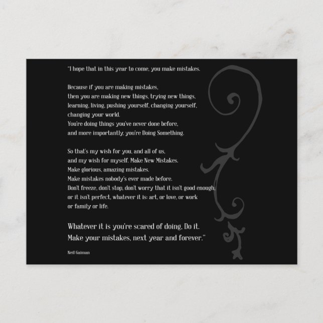 Cartão Postal Cometer Erros (Frente)