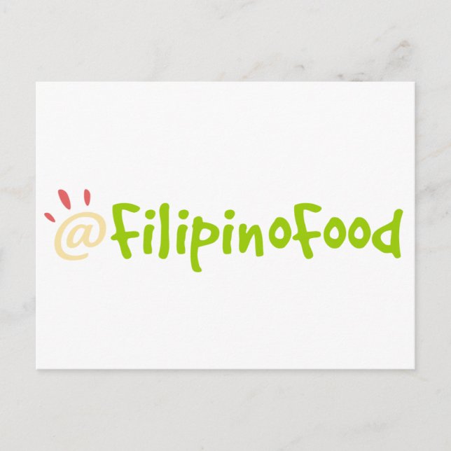 Cartão Postal Comida das Filipinas (Frente)