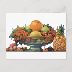 Cartão Postal Comida de vinheta, Fruta ordenada em uma tigela