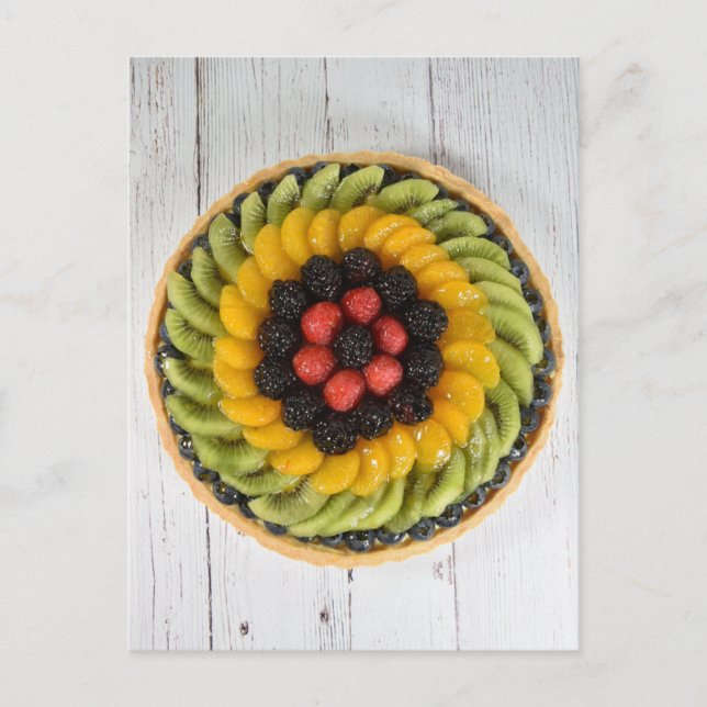 Cartão Postal Comida Fotografia Fruta fresca Tart aux Frutas (Frente)