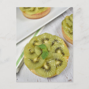Cartão Postal Comida Fotografia Fruta Kiwi Tartlet Pastris