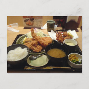 Cartão Postal Comida Japonesa - Katsudon Poscard