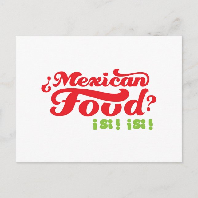 Cartão Postal Comida MEXICAN (Frente)