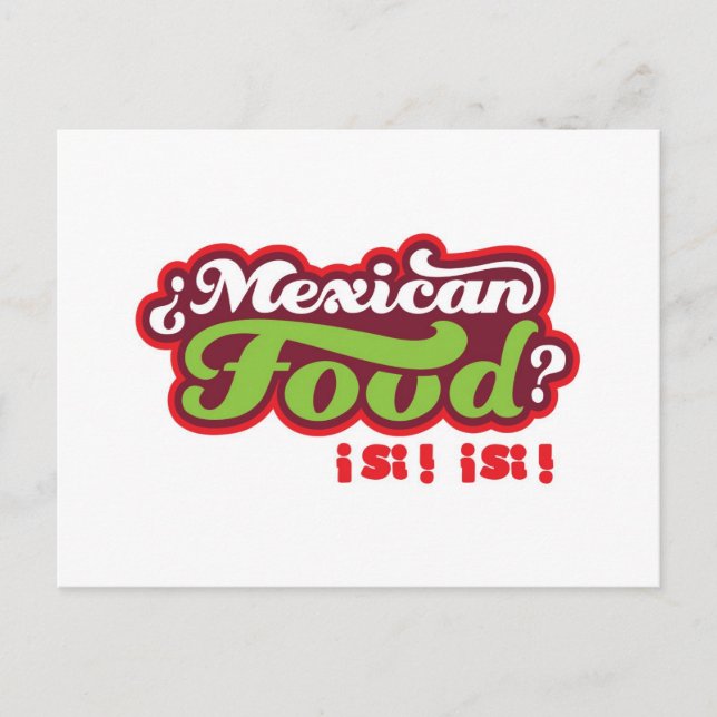 Cartão Postal Comida MEXICAN (Frente)