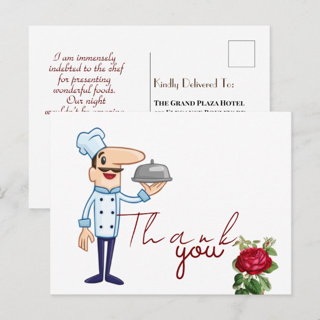 Cartão Postal Comida saborosa (Frente/Verso)