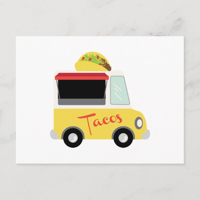 Cartão Postal Comida Taco Truck (Frente)