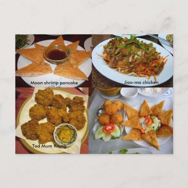 Cartão Postal Comida tailandesa (Frente)