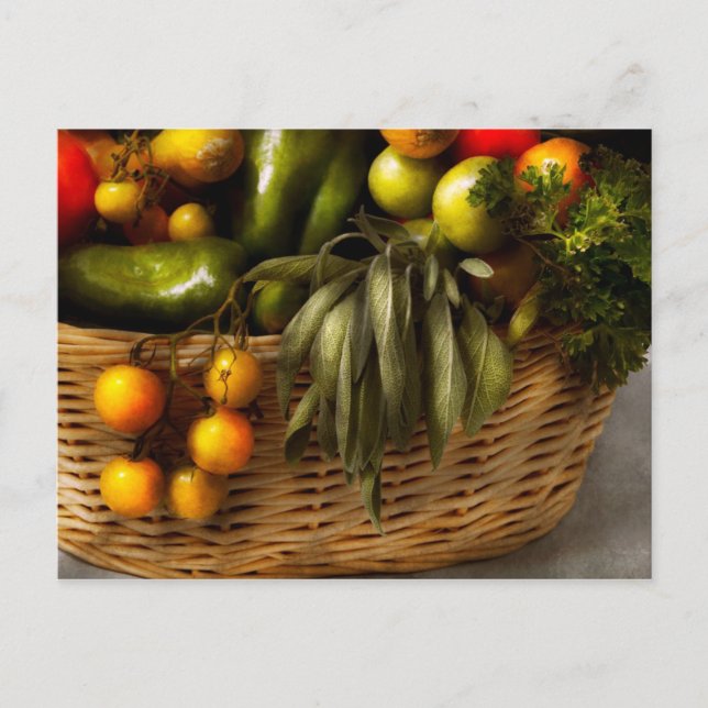 Cartão Postal Comida - Veggie - Sábio (Frente)