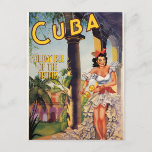 Cartão Postal Comissão de Turismo Cubano Vintage Trópicos Viagen