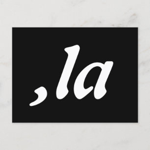 Cartão Postal Comma La Kamala Harris - design de texto personali