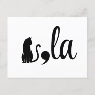 Cartão Postal Comma La Kamala Harris - mãe de gato para Kamala