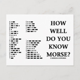 Cartão Postal Como Conhece A Morse? (Código Morse Intel)