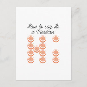 Cartão Postal Como Dizer Oi Em Mandarim