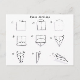 Cartão Postal Como Dobrar Um Avião De Papel