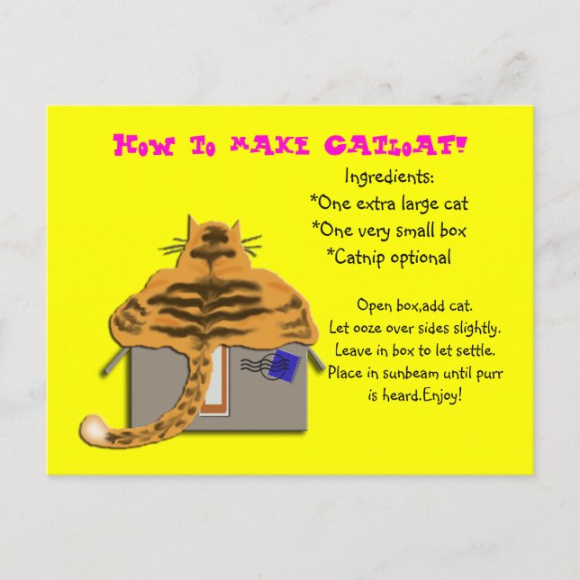 Cartão Postal como fazer o catloaf (Frente)