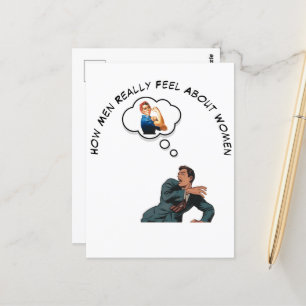 Cartão Postal Como os Homens Sentem Sobre as Mulheres