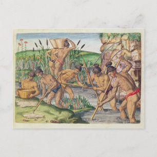 Cartão Postal Como os índios coletam Dourados dos Streams