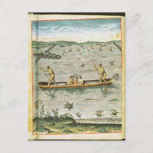 Cartão Postal Como os índios pegam seu peixe