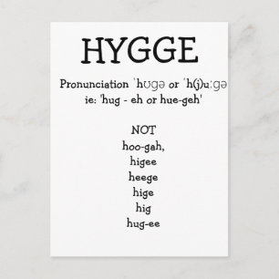 Cartão Postal Como Pronunciar SAY HYGGE Personalizado Divertido
