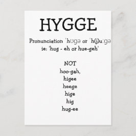 Cartão Postal Como Pronunciar SAY HYGGE Personalizado Divertido