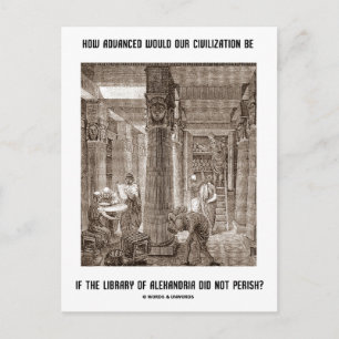 Cartão Postal Como Será A Civilização Avançada Se A Bibliote