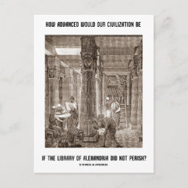 Cartão Postal Como Será A Civilização Avançada Se A Biblioteca A
