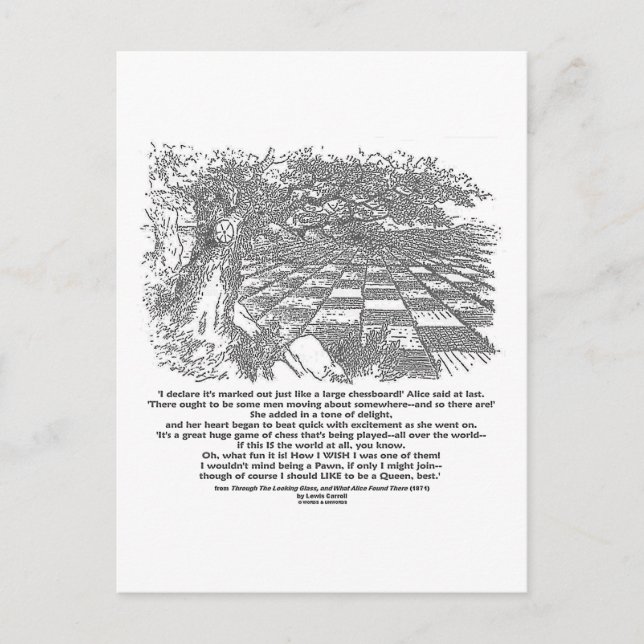 Cartão Postal Como Um Grande Jogo De Chessboard No Chess Wonderl (Frente)