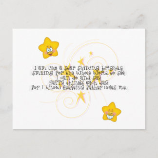 Cartão Postal como uma estrela brilhando intensamente