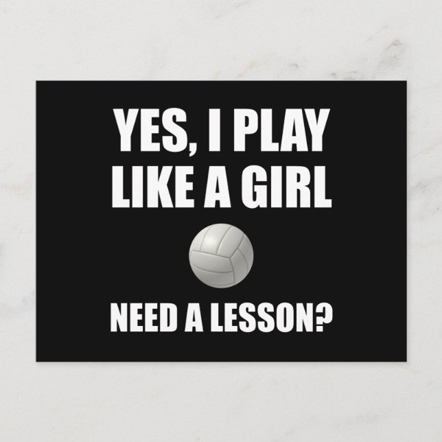Cartão Postal Como Uma Garota De Voleibol (Frente)