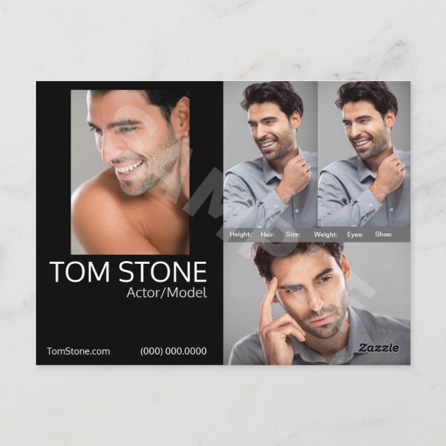 Cartão Postal Comp Cards Atuais Captura de Cabeça Comp Modelo (Verso)