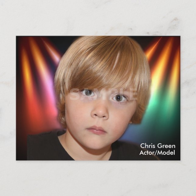 Cartão postal Comp de Ator e Modelo com Ator de 2  (Frente)