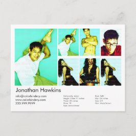 Cartão Postal Comp de Captura Branca de Ator e Modelo