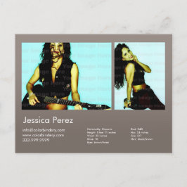 Cartão Postal Comp. de Cinza de Ator & Modelo 2 Quente