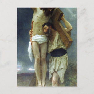 Cartão Postal Compaixão por William-Adolphe Bouguereau