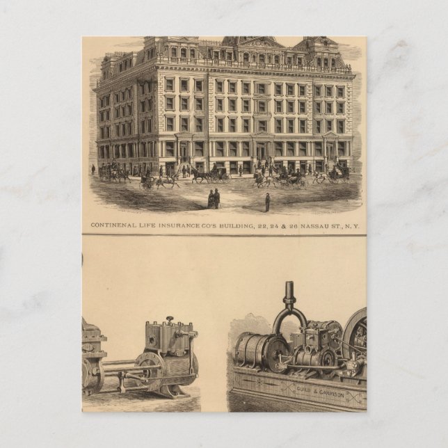 Cartão Postal Companhia de Seguros de Vida Continental (Frente)