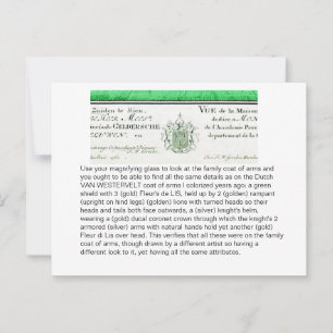 Cartão Postal comparar detalhes dos brasões de armas.