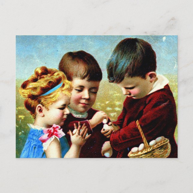 Cartão Postal "Compartilhando recompensa da caça" (Frente)