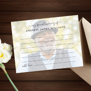 Cartão Postal Compartilhar um Funeral de Fotografia de Memória