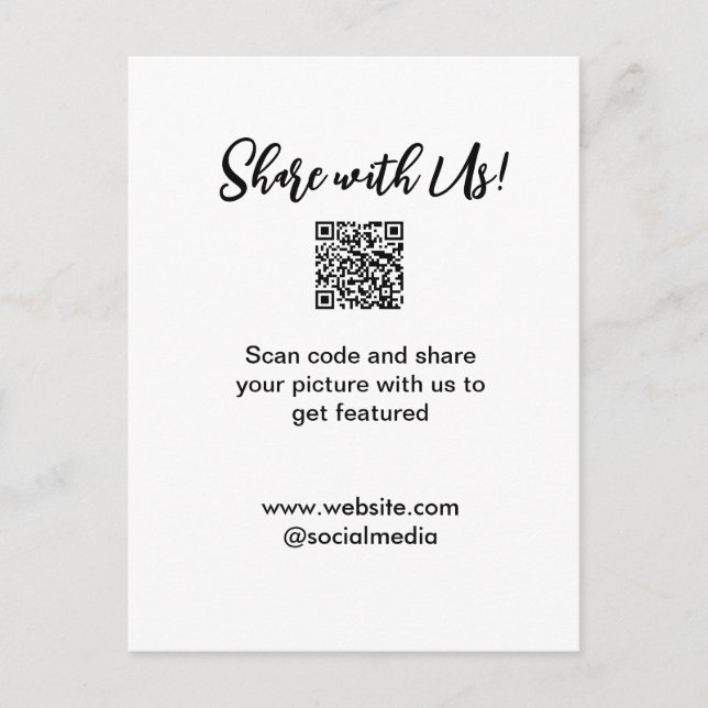 Cartão Postal Compartilhe a imagem digitalizar código QR adicion (Frente)