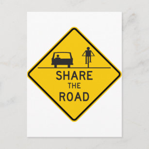 Cartão Postal Compartilhe o Sinal da Estrada