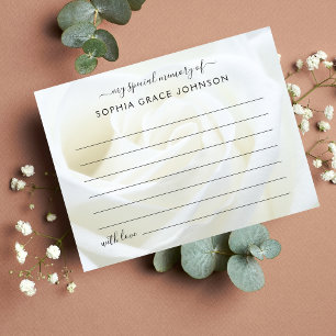 Cartão Postal Compartilhe Uma Memória Floral Rosa Funeral