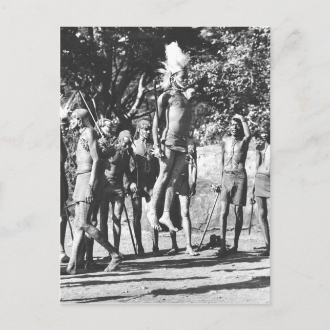 Cartão Postal Competição de Jumping do Guerreiro Maasai (Frente)