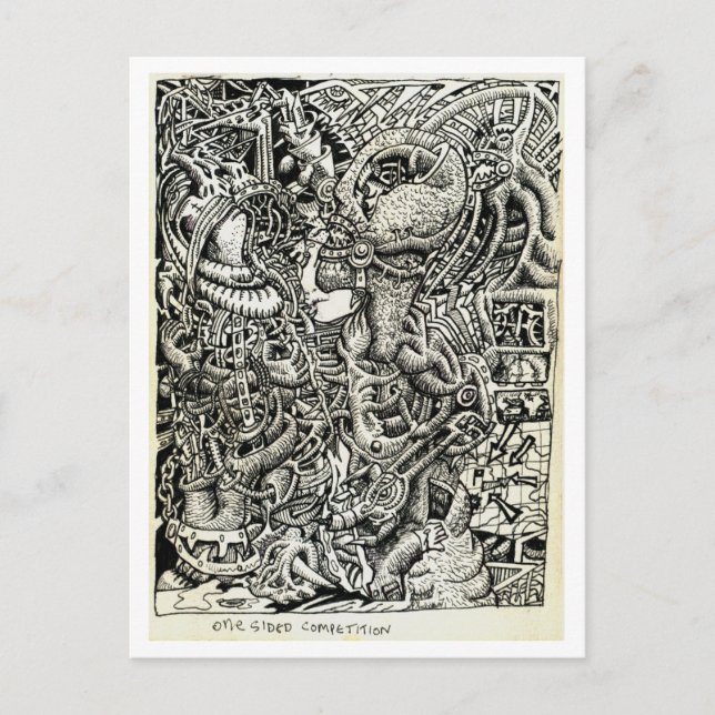 Cartão Postal Competição unilateral, de Brian Benson (Frente)