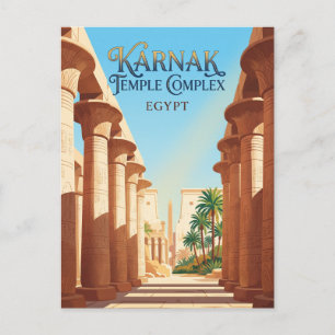Cartão Postal Complexo do Templo de Karnak Egito