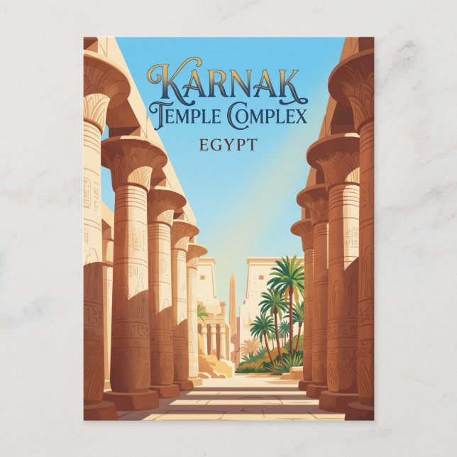 Cartão Postal Complexo do Templo de Karnak Egito (Frente)