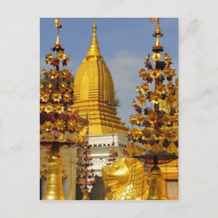 Cartão Postal Complexo Shwe Zigon Pagoda em Bagan (Pagan),