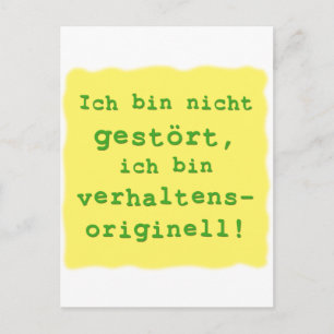 Cartão Postal comportamentalmente original