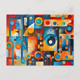Cartão Postal Composição Abstrata de Órbita Cósmica
