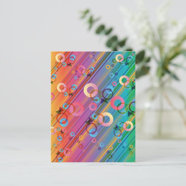 Cartão Postal Composição abstrato (Em pé/Frente)