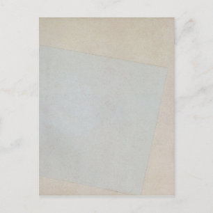 Cartão Postal Composição Suprematista: White on White por Kazi